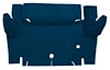 A4069A12 Nylon Loop Trunk Floor Carpet 1964-66 Mustang Convertible; Dark Blue - image 1
