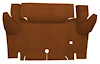 A4069A24 Nylon Loop Trunk Floor Carpet 1964-66 Mustang Convertible; Saddle - image 1