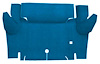 A4069A41 Nylon Loop Trunk Floor Carpet 1964-66 Mustang Convertible; Medium Blue - image 1