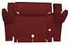 A4069A49 Nylon Loop Trunk Floor Carpet 1964-66 Mustang Convertible; Emberglow - image 1