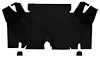 A4073A01 Nylon Loop Trunk Floor Carpet 1965-66 Mustang Fastback; Black - image 1