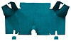 A4073A06 Nylon Loop Trunk Floor Carpet 1965-66 Mustang Fastback; Aqua - image 1