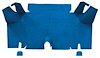 A4073A41 Nylon Loop Trunk Floor Carpet 1965-66 Mustang Fastback; Medium Blue - image 1