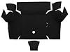 A4077A01 Nylon Loop Trunk Floor Carpet 1967-68 Mustang Coupe; Black - image 1