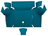 A4077A06 Nylon Loop Trunk Floor Carpet 1967-68 Mustang Coupe; Aqua - image 1