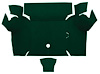 A4077A13 Nylon Loop Trunk Floor Carpet 1967-68 Mustang Coupe; Dark Green - image 1