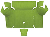 A4077A19 Nylon Loop Trunk Floor Carpet 1967-68 Mustang Coupe; Moss Green - image 1