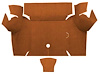 A4077A24 Nylon Loop Trunk Floor Carpet 1967-68 Mustang Coupe; Saddle - image 1