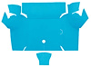 A4077A31 Nylon Loop Trunk Floor Carpet 1967-68 Mustang Coupe; Light Blue - image 1