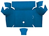 A4077A41 Nylon Loop Trunk Floor Carpet 1967-68 Mustang Coupe; Medium Blue - image 1