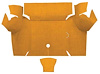A4077A69 Nylon Loop Trunk Floor Carpet 1967-68 Mustang Coupe; Medium Saddle - image 1