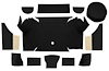 A4079A01 Nylon Loop Trunk Carpet Set With Boards for 1967-68 Mustang Convertible - image 1