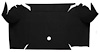 A4081A01 Nylon Loop Trunk Floor Carpet 1967-68 Mustang Convertible; Black - image 1
