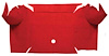 A4081A02 Nylon Loop Trunk Floor Carpet 1967-68 Mustang Convertible; Red - image 1