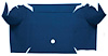 A4081A12 Nylon Loop Trunk Floor Carpet 1967-68 Mustang Convertible; Dark Blue - image 1