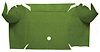 A4081A19 Nylon Loop Trunk Floor Carpet 1967-68 Mustang Convertible; Moss Green - image 1