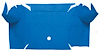 A4081A41 Nylon Loop Trunk Floor Carpet 1967-68 Mustang Convertible; Medium Blue - image 1