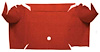 A4081A49 Nylon Loop Trunk Floor Carpet 1967-68 Mustang Convertible; Emberglow - image 1