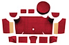 A4083A15 Nylon Loop Trunk Carpet Set With Boards 1967-68 Mustang Fastback; Maroon - image 1