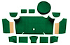 A4083A39 Nylon Loop Trunk Carpet Set With Boards 1967-68 Mustang Fastback; Green - image 1