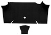 A4085A01 Nylon Loop Trunk Floor Carpet 1967-68 Mustang Fastback; Black - image 1
