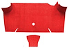 A4085A02 Nylon Loop Trunk Floor Carpet 1967-68 Mustang Fastback; Red - image 1