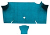 A4085A06 Nylon Loop Trunk Floor Carpet 1967-68 Mustang Fastback; Aqua - image 1