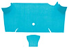 A4085A31 Loop Trunk Floor Carpet 1967-68 Mustang Fastback Nylon; Light Blue - image 1