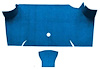 A4085A41 Nylon Loop Trunk Floor Carpet 1967-68 Mustang Fastback; Medium Blue - image 1