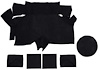 A4087A01 Nylon Loop Trunk Carpet Set With Boards 1969-70 Mustang Fastback; Black - image 1