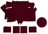 A4087A15 Nylon Loop Trunk Carpet Set With Boards 1969-70 Mustang Fastback; Maroon - image 1