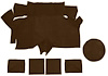 A4087A29 Nylon Loop Trunk Carpet Set With Boards 1969-70 Mustang Fastback; Ginger - image 1
