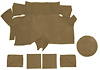 A4087A69 Nylon Loop Trunk Carpet Set With Boards 1969-70 Mustang Fastback; Medium Saddle - image 1