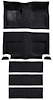 A4099A01 Nylon Loop Floor and Fold Down Seat Carpet Set 1965-68 Mustang Fastback; Black - image 1