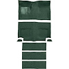 A4099A13 Molded Carpet Set 1965-68 Mustang; Fastback; Nylon Loop; Floor and Fold Down Seat; Dark Green - image 1