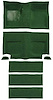 A4099A39 Molded Carpet Set 1965-68 Mustang; Fastback; Nylon Loop; Floor and Fold Down Seat; Green - image 1