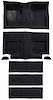 A4099B01 Nylon Loop Floor and Fold Down Carpet Set With Mass Backing 1965-68 Mustang Fastback; Black - image 1