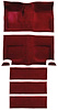 A4099B15 Nylon Loop Floor and Fold Down Carpet Set With Mass Backing 1965-68 Mustang Fastback; Maroon - image 1