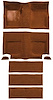 A4099B24 Nylon Loop Floor and Fold Down Carpet Set With Mass Backing 1965-68 Mustang Fastback; Saddle - image 1
