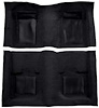 A4101A01 Passenger Area Nylon Loop Floor Carpet 1969 Mustang Mach 1; Black With Black Inserts - image 1