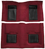 A4101A15 Passenger Area Nylon Loop Floor Carpet 1969 Mustang Mach 1; Maroon With Black Inserts - image 1