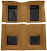 A4101A69 Passenger Area Nylon Loop Floor Carpet 1969 Mustang Mach 1; Medium Saddle With Black Inserts - image 1