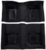 A4101B01 Nylon Loop Floor Carpet With Mass Backing 1969 Mustang Mach 1; Black Carpet/Black Inserts - image 1