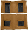 A4101B69 Nylon Loop Floor Carpet With Mass Backing 1969 Mustang Mach 1; Medium Saddle Carpet/Black Inserts - image 1