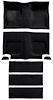 A4102A01 Passenger Area and Rear Fold Down Seat Loop Carpet Set 1965-68 Mustang Fastback; Black - image 1