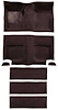 A4102A30 Passenger Area and Rear Fold Down Seat Loop Carpet Set 1965-68 Mustang Fastback; Dark Brown - image 1