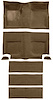 A4102A69 Passenger Area and Rear Fold Down Seat Loop Carpet Set 1965-68 Mustang Fastback; Medium Saddle - image 1