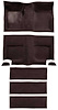 A4102B30 Loop Floor and Fold Down Seat Carpet Set With Mass Backing 1965-68 Mustang; Dark Brown - image 1