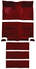 A4102B49 Loop Floor and Fold Down Seat Carpet Set With Mass Backing 1965-68 Mustang Fastback; Emberglow - image 1