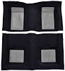 A4103A01 Passenger Area Nylon Loop Floor Carpet 1969 Mustang Mach 1; Black With Gray Inserts - image 1